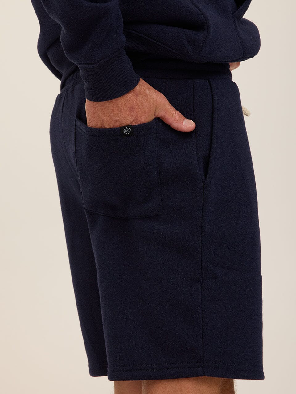 Men's Core Triblend Fleece Short - Relaxed Fit Navy Blue Lounge