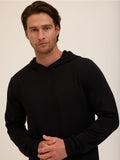 Men's Core Feather Fleece Hoodie in a relaxed fit, showing ultra-soft fabric texture