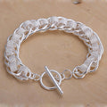 Womens Knitted Circle Retro Large-Tooth Bracelet