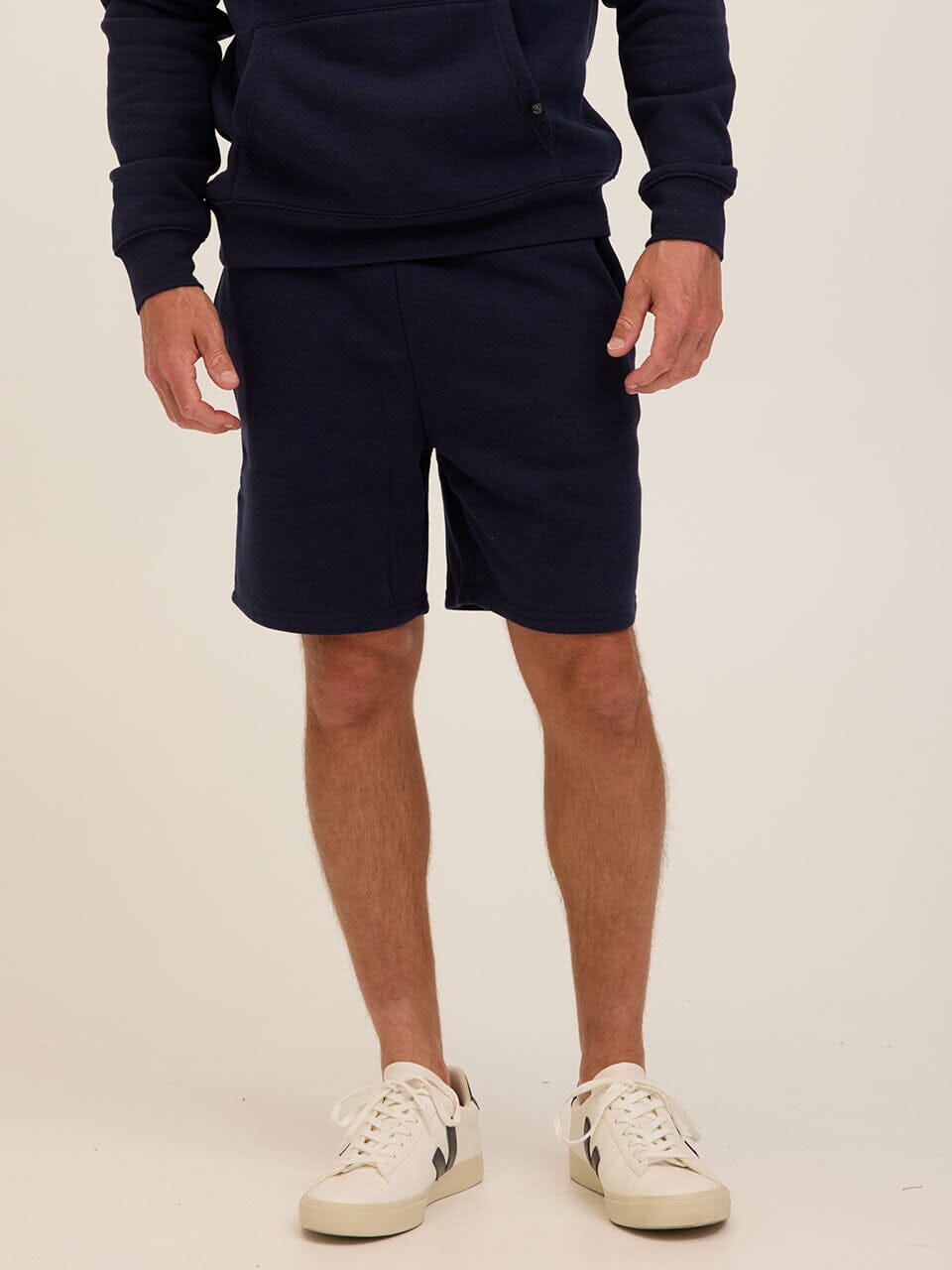 Men's Core Triblend Fleece Short - Relaxed Fit Navy Blue Lounge