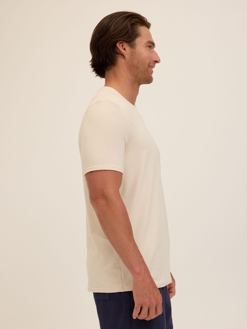 Men's Core Luxe Jersey Crew Neck Tee - Neutral Minimalist Basic