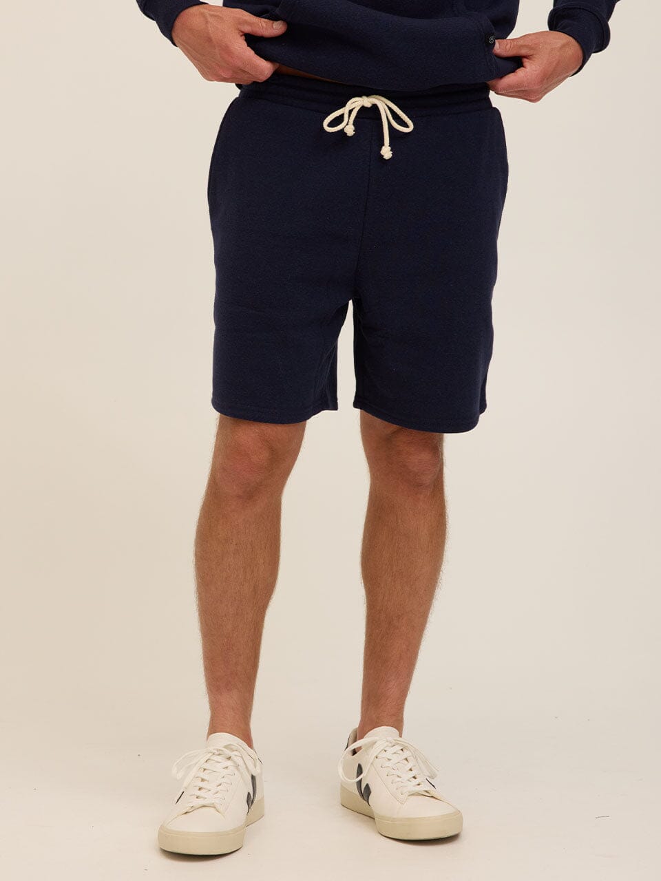 Men's Core Triblend Fleece Short - Relaxed Fit Navy Blue Lounge