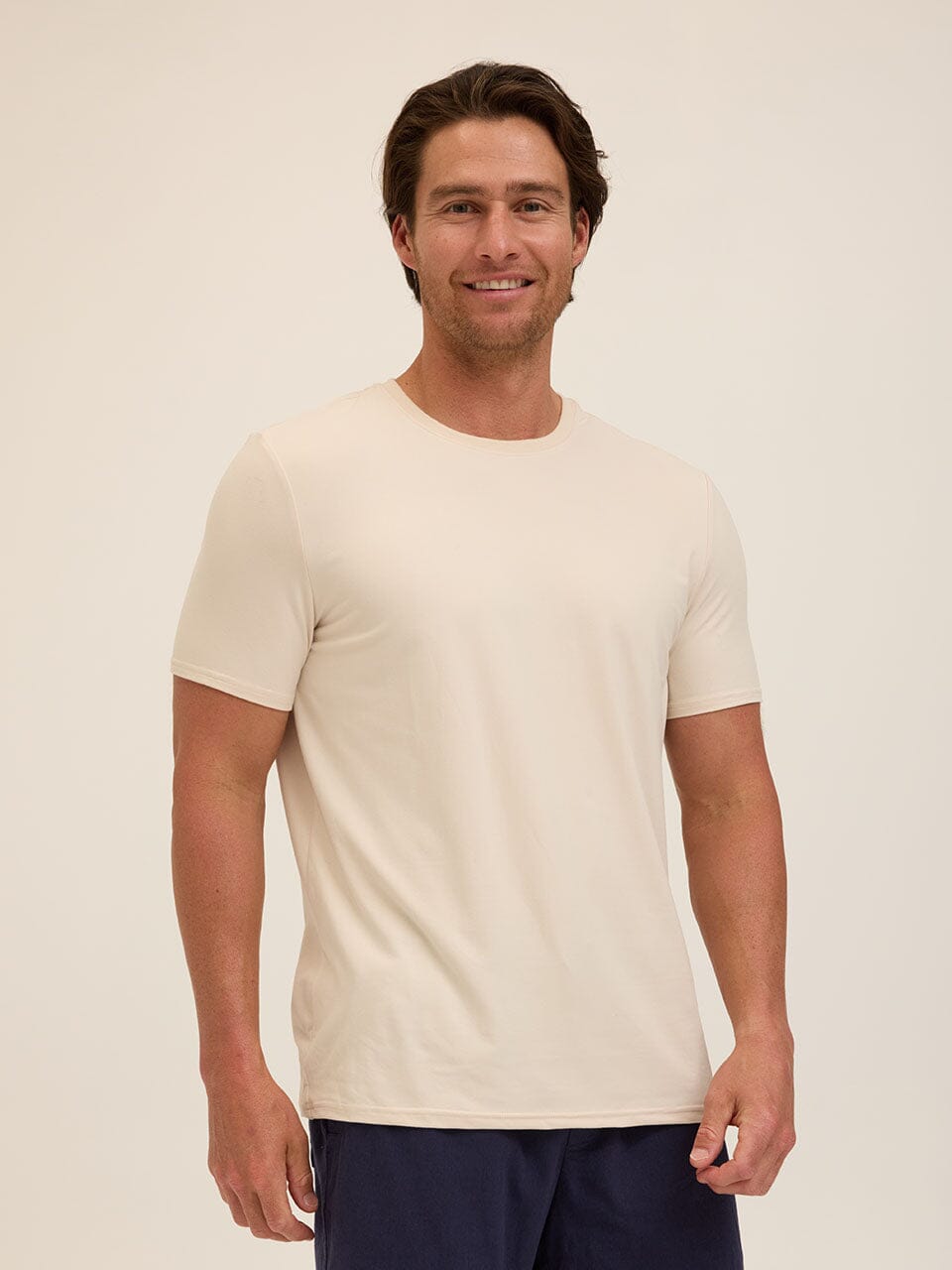 Men's Core Luxe Jersey Crew Neck Tee - Neutral Minimalist Basic