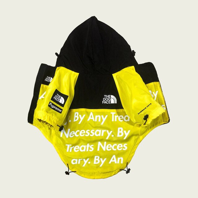 Yellow and Black Waterproof Dog Rain Jacket with Reflective Details - Image 21