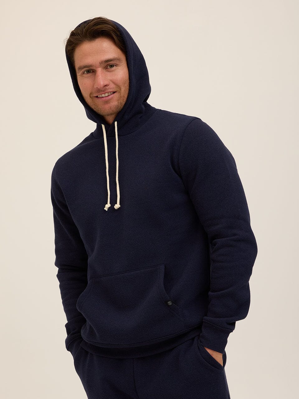 Men's Core Triblend Fleece Pullover Hoodie with Kangaroo Pocket