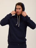 Men's Core Triblend Fleece Pullover Hoodie in a relaxed fit with kangaroo pocket and adjustable drawcord hood.