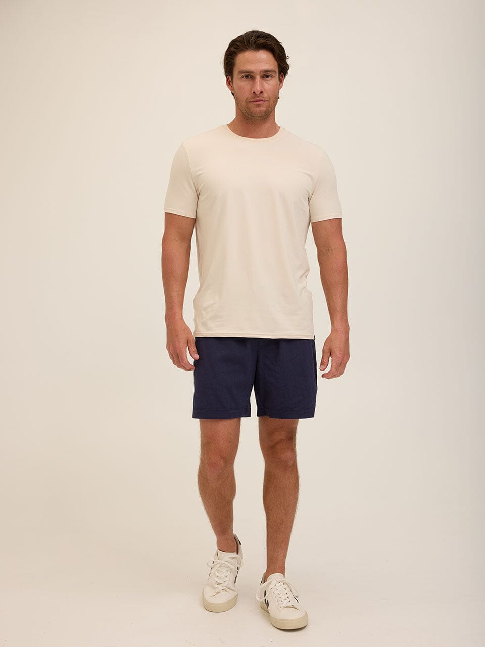 Men's Core Luxe Jersey Crew Neck Tee - Neutral Minimalist Basic