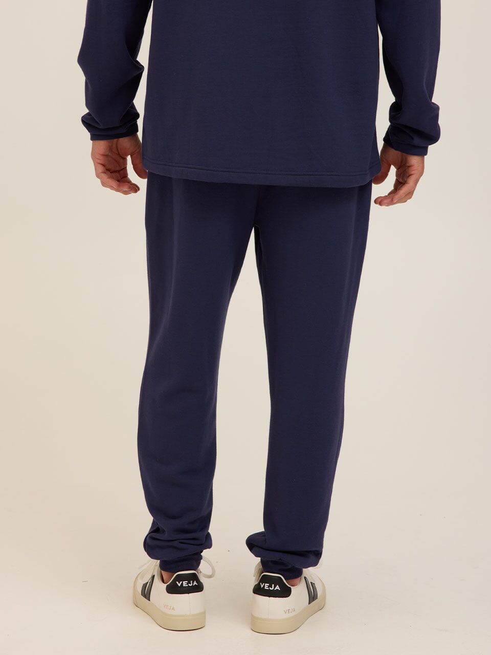 Men's Core Feather Fleece Jogger in Navy Blue - Relaxed Fit Knit
