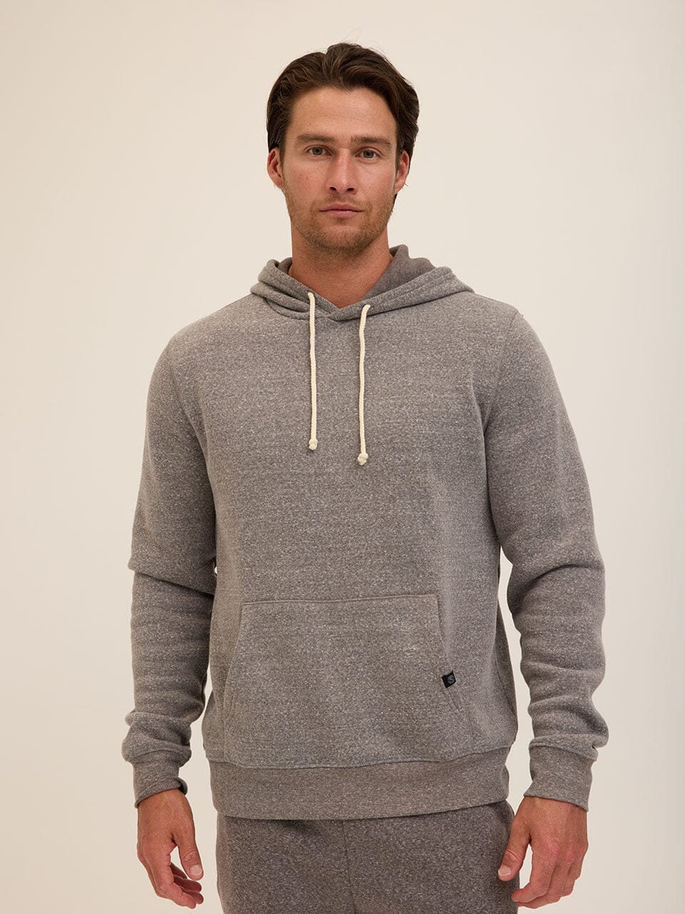 Men's Core Triblend Fleece Pullover Hoodie in Grey