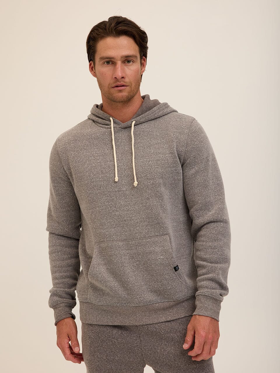 Men's Core Triblend Fleece Pullover Hoodie in Grey
