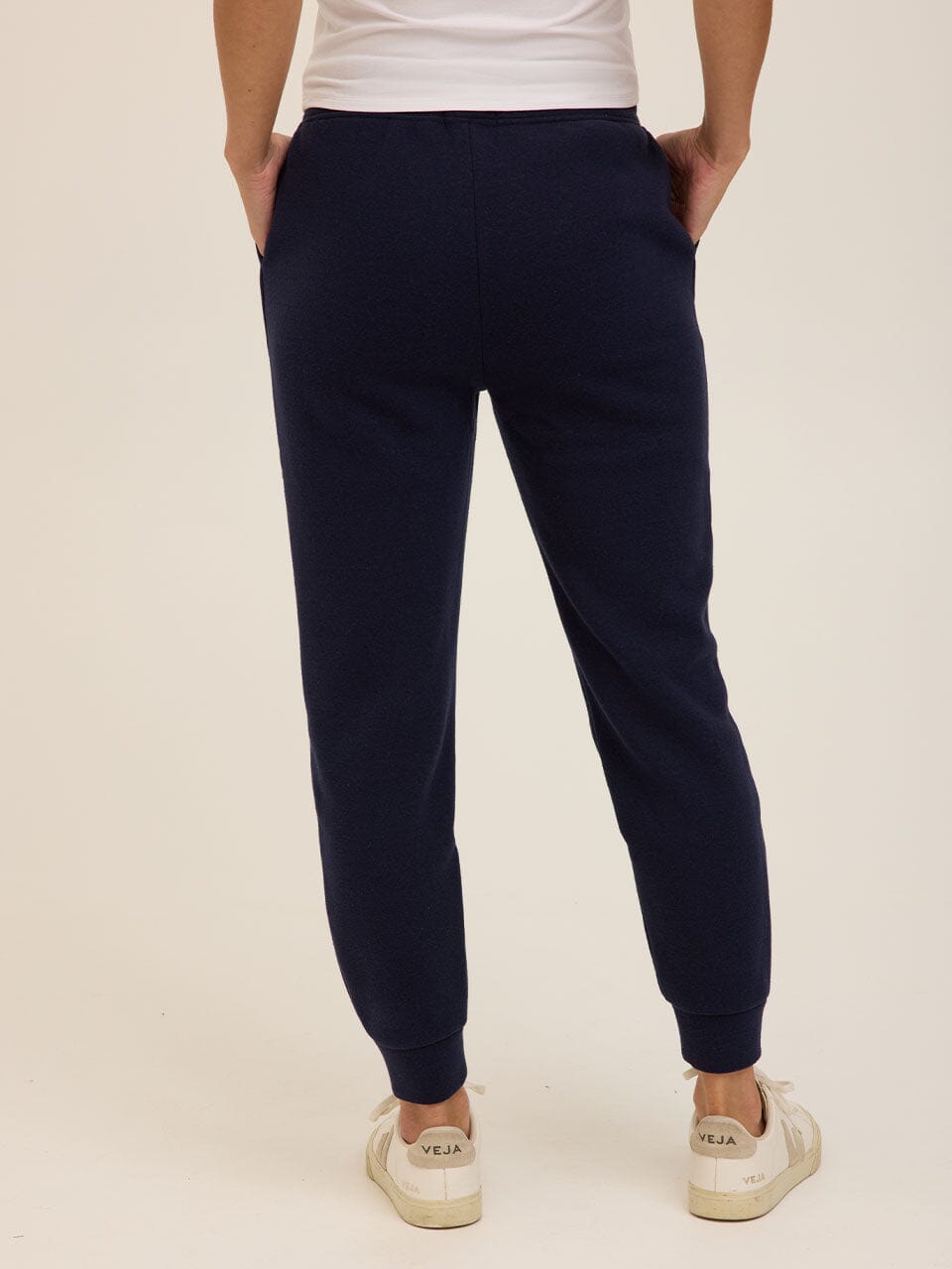 Rowena Women's Triblend Fleece Jogger in Navy Blue, Relaxed Fit