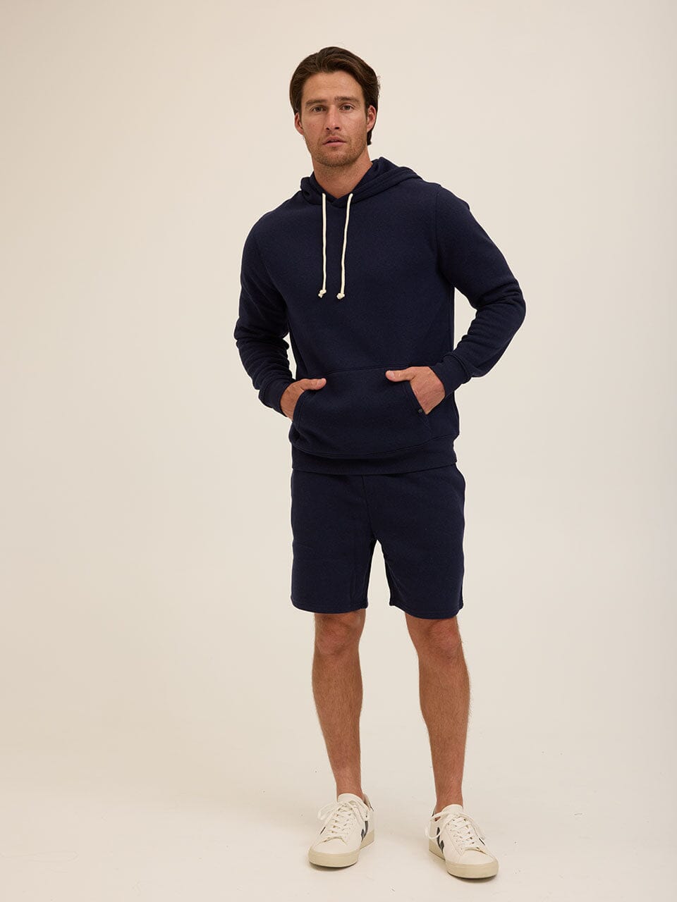 Men's Core Triblend Fleece Short - Relaxed Fit Navy Blue Lounge