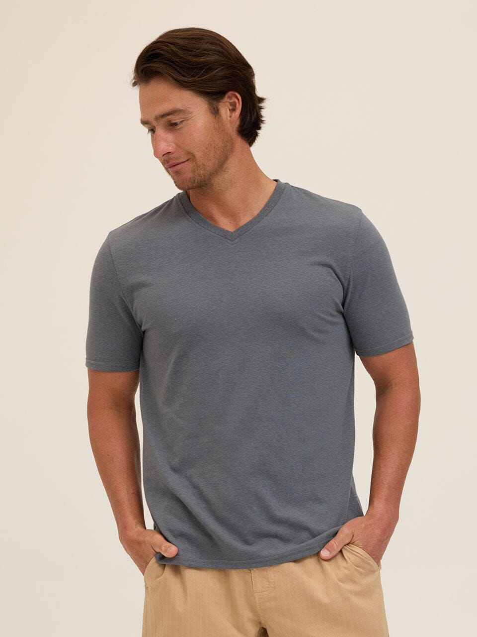 Everyday Triblend Jersey V-Neck tee