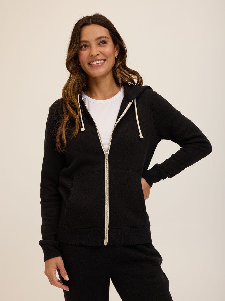 Core Triblend Fleece Classic Zip Hoodie Lightweight Everyday Layer
