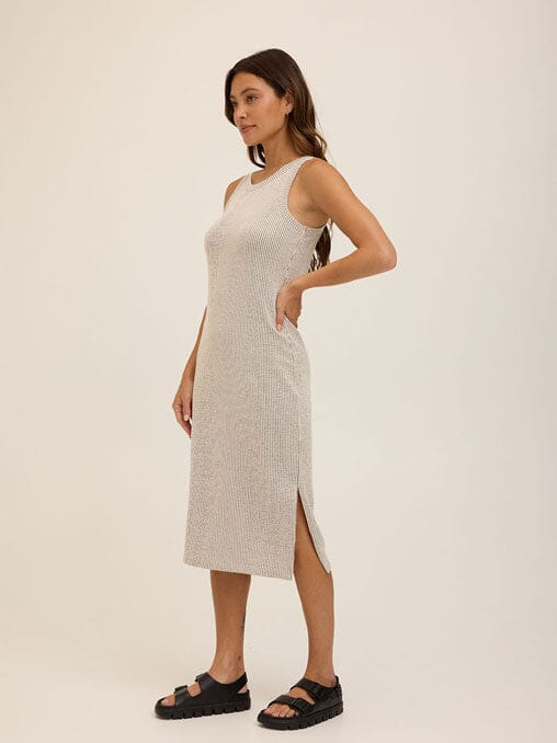 Maddy Stretch Seersucker Tank Midi Dress