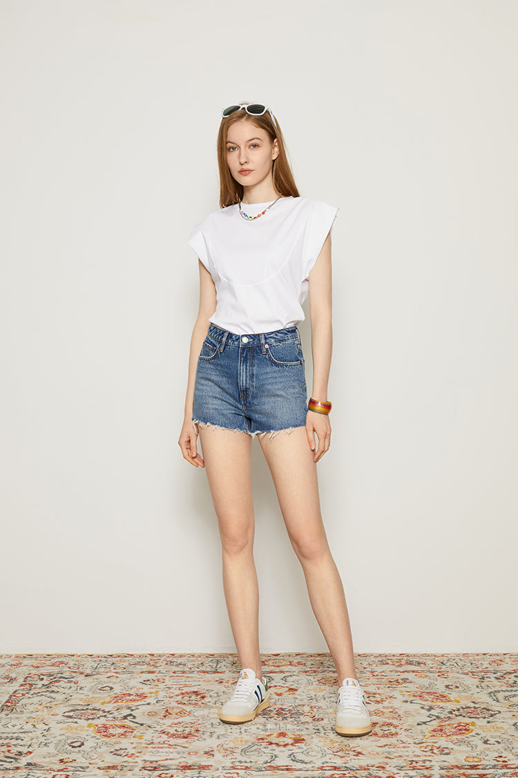Vintage Cut Off Shorts in Love Me Now, High-Rise Denim