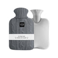 OliviaLiving Hot Water Bag Hot Water Bottle 2 Liters Heat Up and Refreezable Hot Cold Pack with Knit Cover for Pain Relief Hot Cold Therapy (Dark Gray)