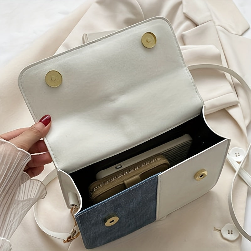 Chic Summer Commuter  Vacation Spliced Shoulder Crossbody Bag