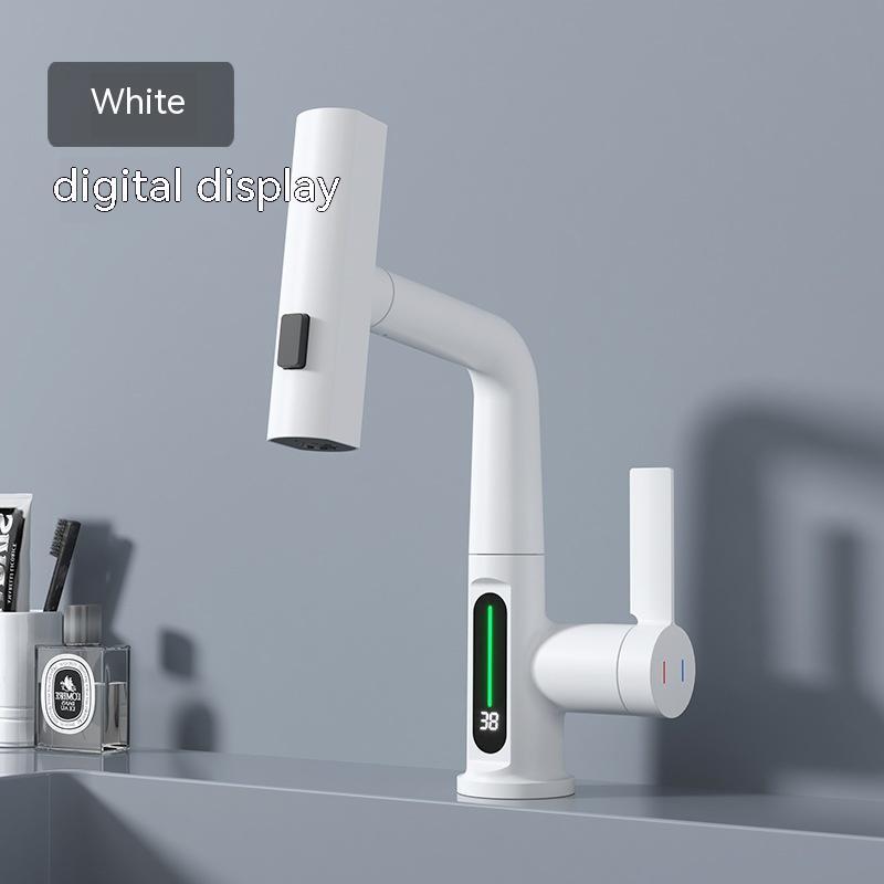Intelligent Digital Display Kitchen Faucet with Pull-Out Sprayer