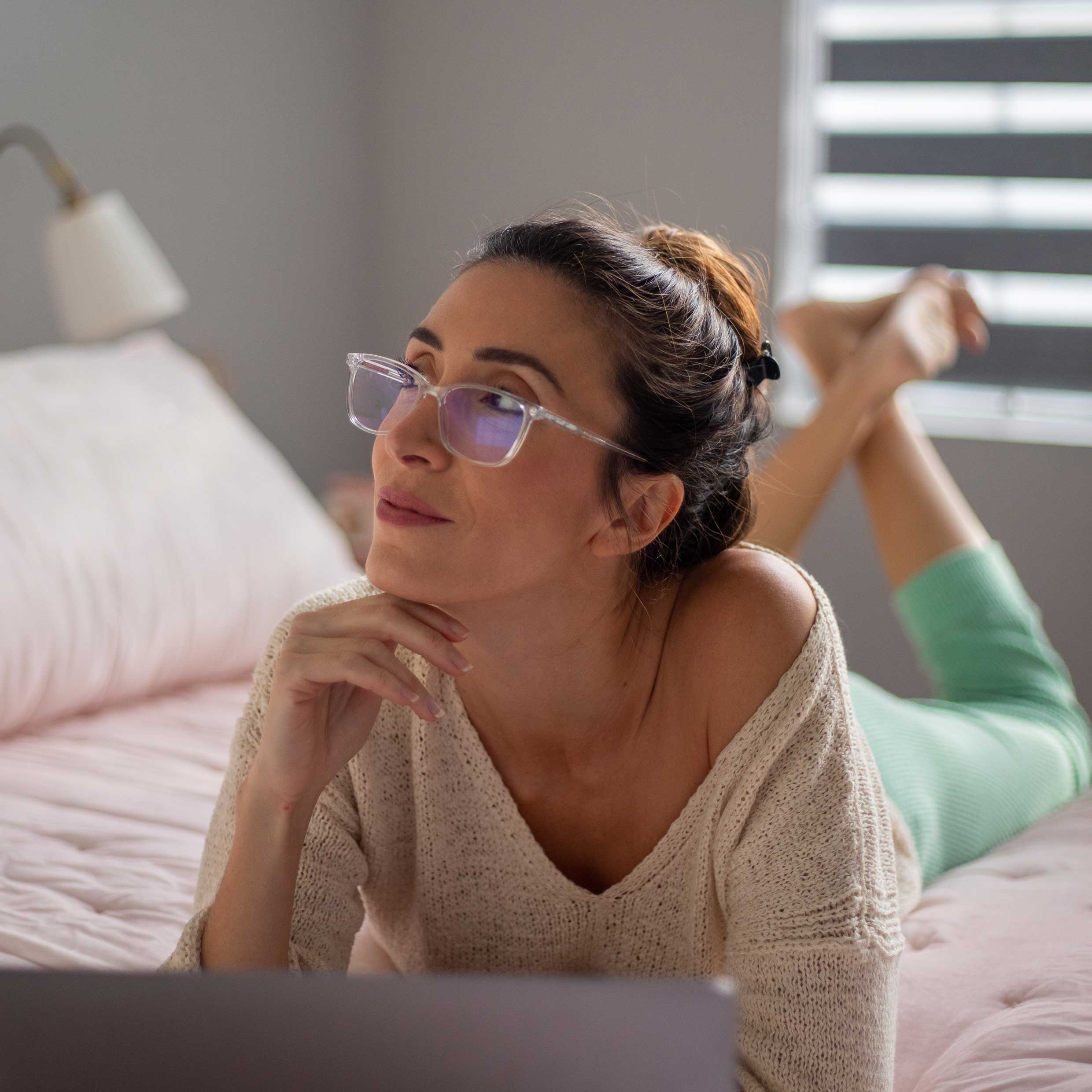Camden Blue Light Glasses in Crystal - Screen Protection Eyewear