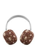 Brown Floral patterned protective cover for Apple AirPod Max headphones