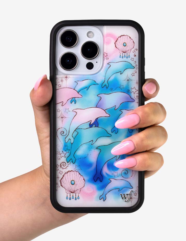 Dolphin Dreams iPhone Case Pastel Blue and Pink Mermaid Aesthetic - Image 31