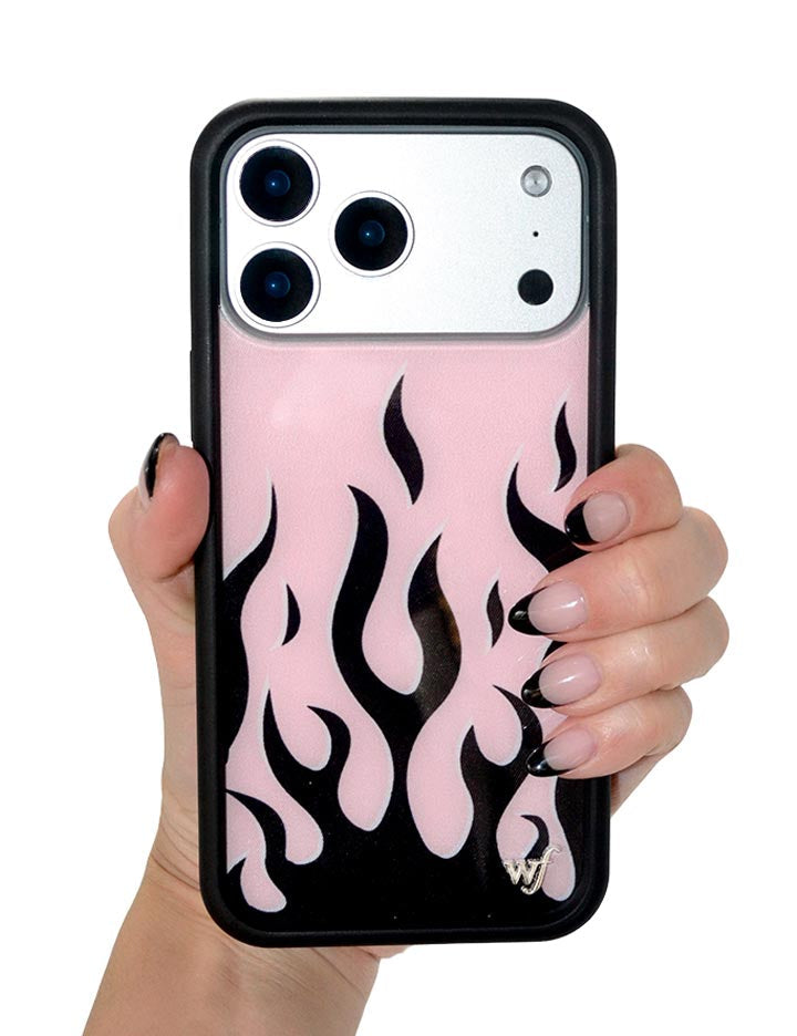 Flames | Pink & Black iPhone Case