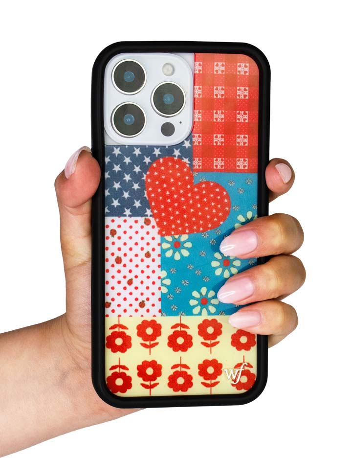 Flower Patch iPhone Case with Retro Floral and Plaid Prints - Image 35