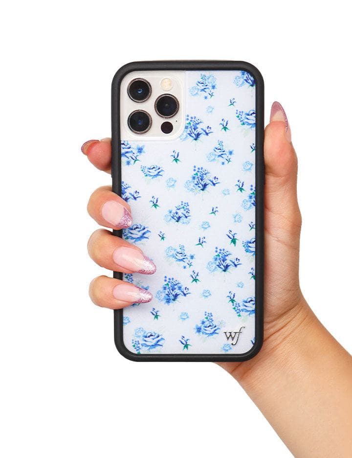 Forget Me Not Floral iPhone Case with Blue Dainty Bouquet Print