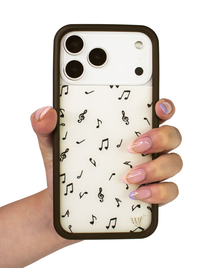 Love Notes iPhone Case with Black Rubber Bumper and Music Print - Image 43