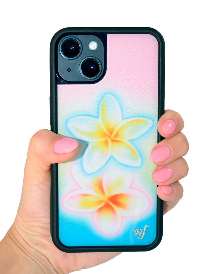 Pastel Plumeria Gradient iPhone Case with Floral Print - Image 43