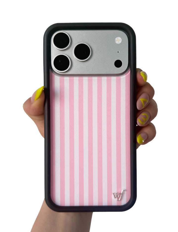 Pink Stripes iPhone Case - Protective & Trendy Pastel Aesthetic