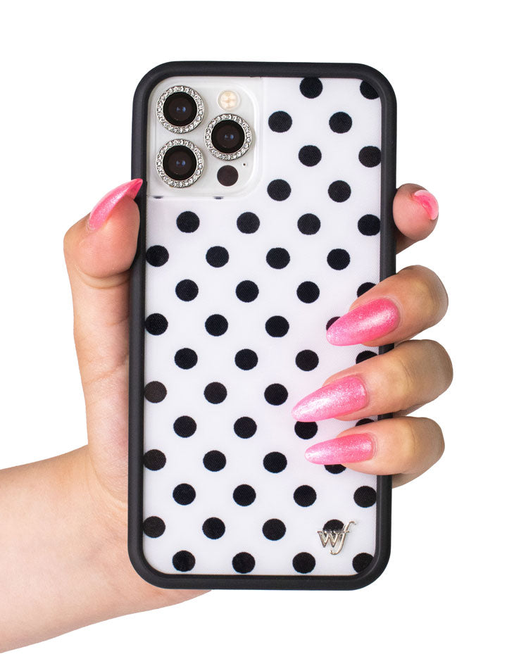 Polka Dot iPhone Case in White and Black - Image 43