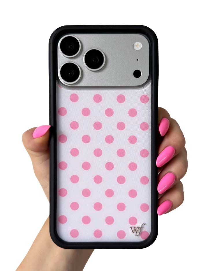 Polka Dot | White and Pink iPhone Case