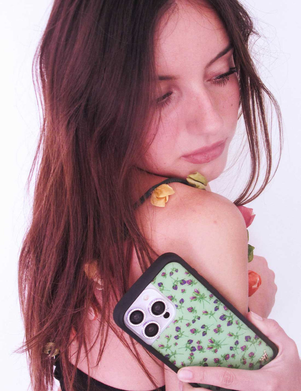 Posie Rosie Purple Floral iPhone Case with Protective Bumper - Image 31