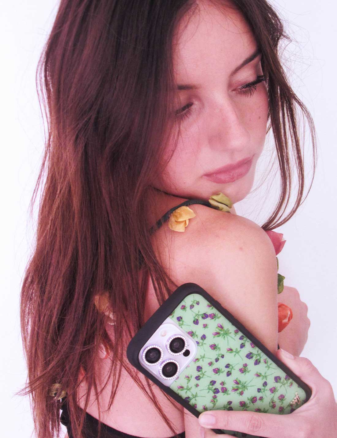 Posie Rosie Purple Floral iPhone Case with Protective Bumper - Image 31