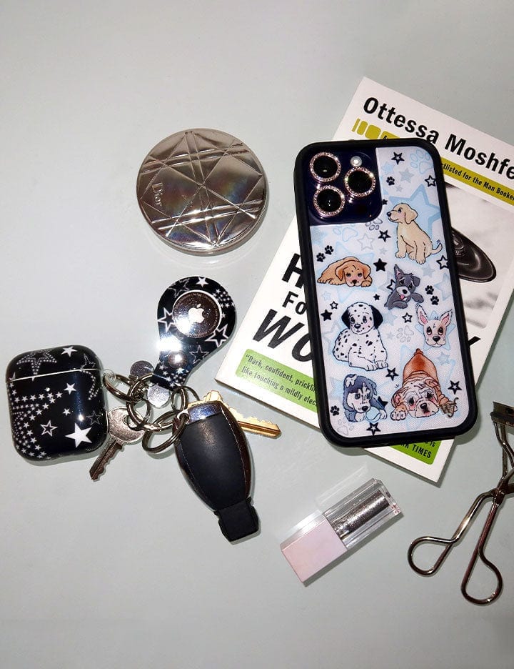 Star Girl AirPods Case in Black with Star Pattern Protection