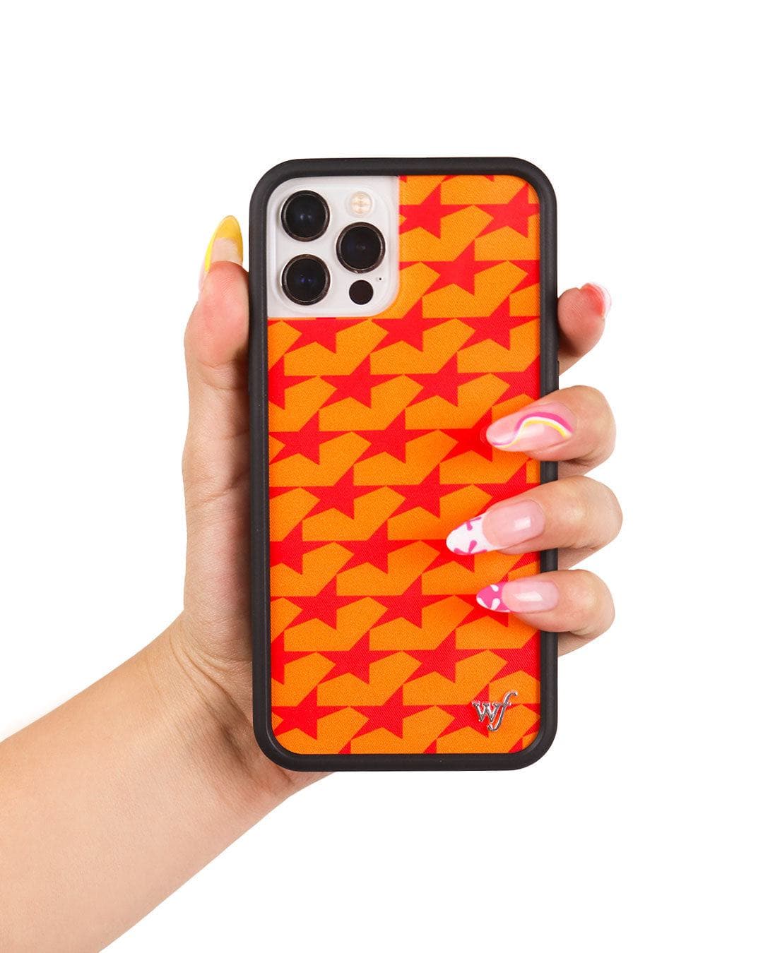 Starry Not Sorry iPhone Case with Red Stars and Orange Background - Image 17