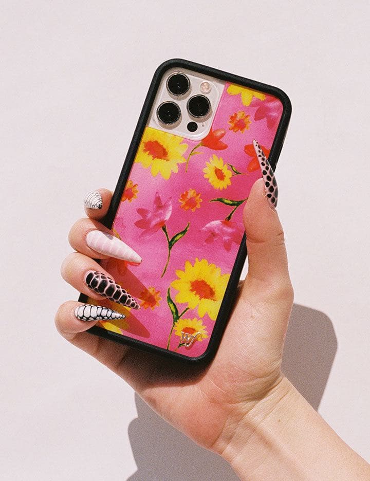 Sunflower Spring Floral iPhone Case in Pink and Yellow - Image 5