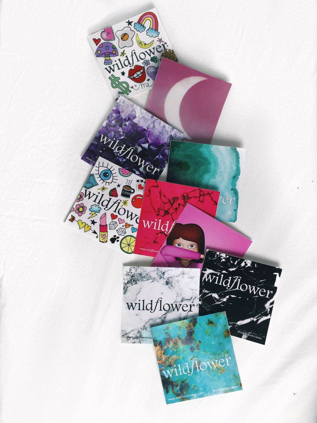 10 Piece Assorted Wildflower Decorative Sticker Pack for Personalizing