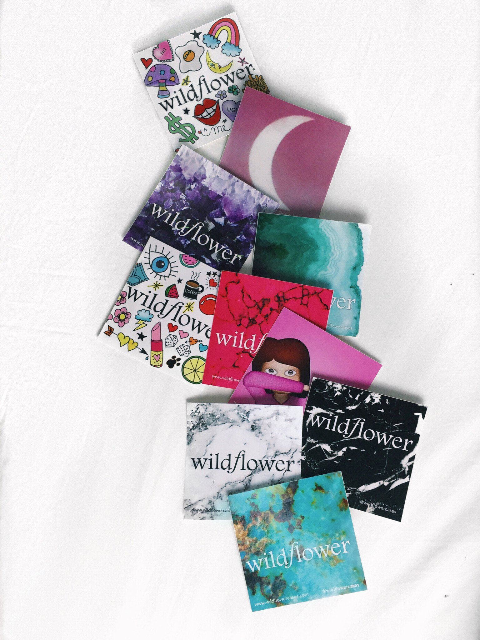 10 Piece Assorted Wildflower Decorative Sticker Pack for Personalizing