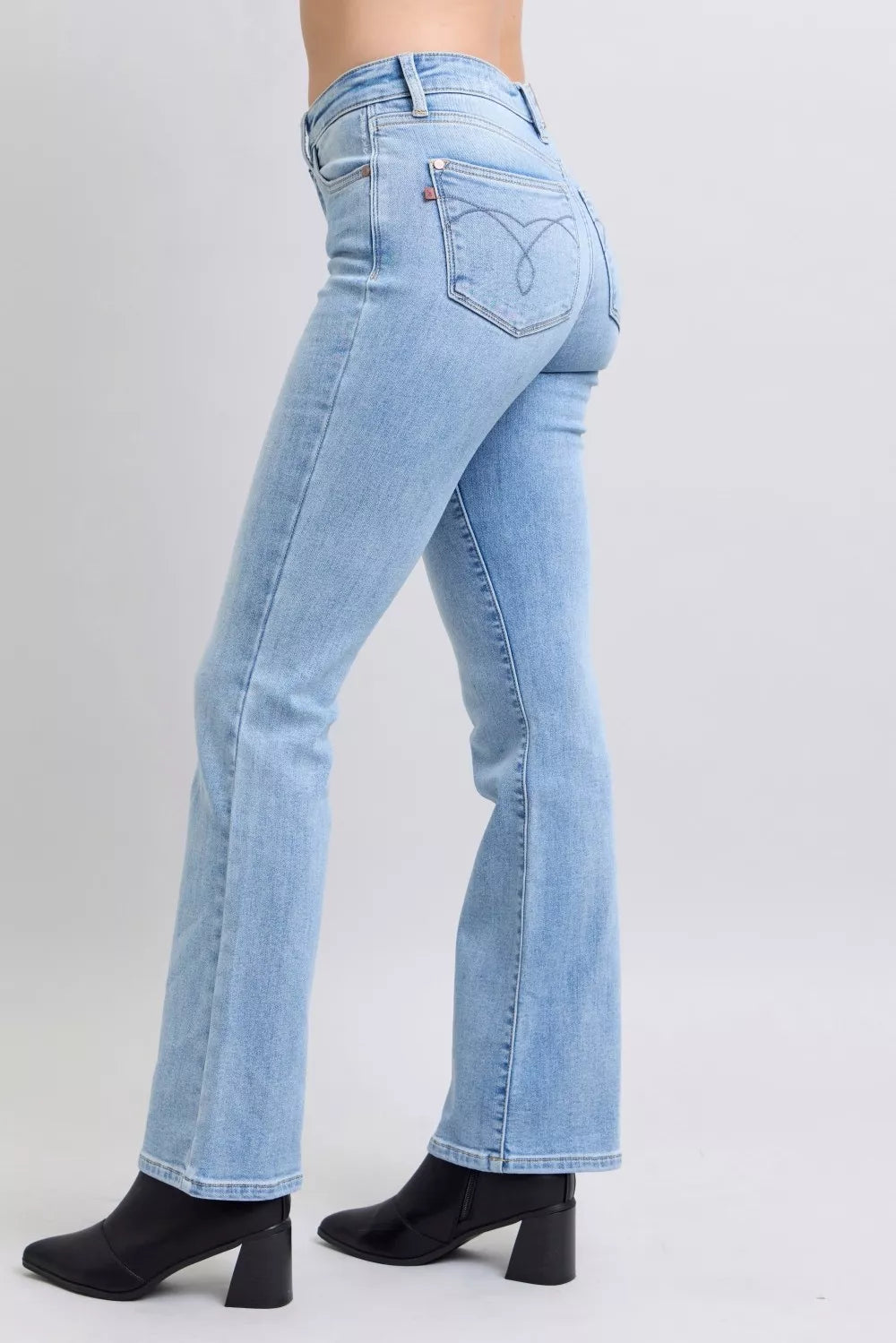 Judy Blue Mid Rise Thermal Bootcut Jeans | Cozy Winter Denim