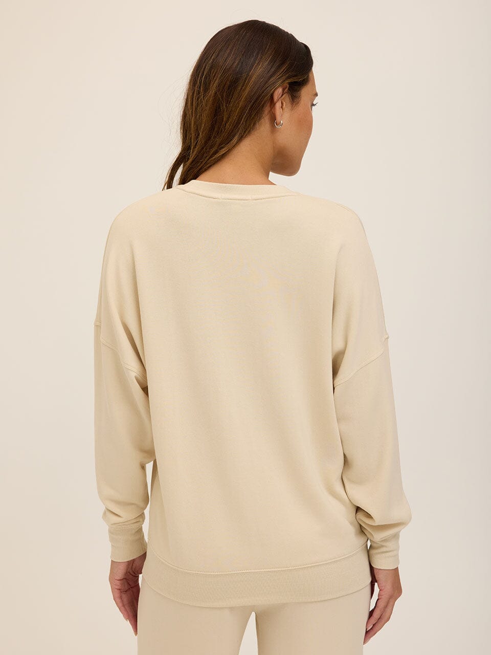 Core Feather Fleece Sweatshirt in Cream