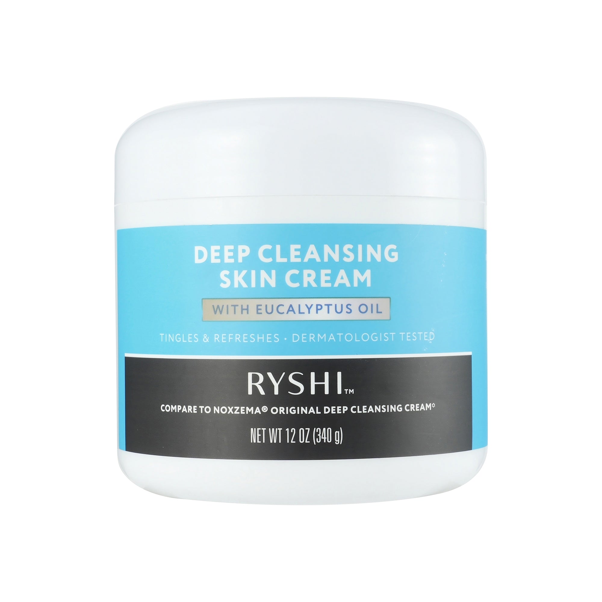 Deep Cleansing Skin Cream with Eucalyptus Oil – Invigorating Facial Cleanser | Dermatologist Tested | 12 oz (340 g)