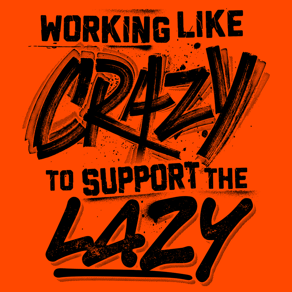 Crazy Graphic Print Safety Yellow T-Shirt for Men and Women - Image 2