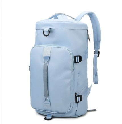 Women's Convertible Gym Duffel Backpack - Pink & Grey Travel Fitness Bag