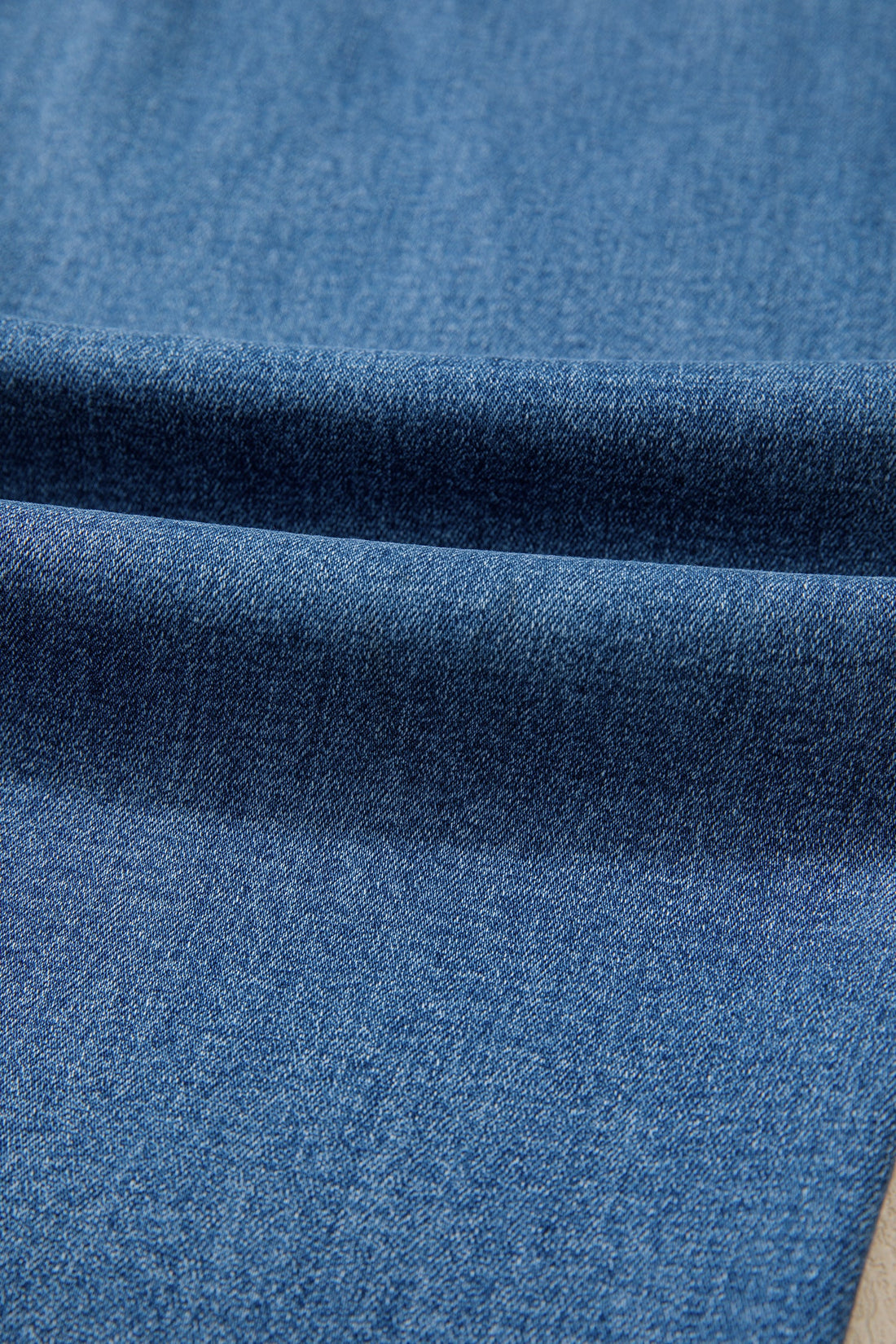 Acid Wash Denim Straight Leg Jeans in Blue