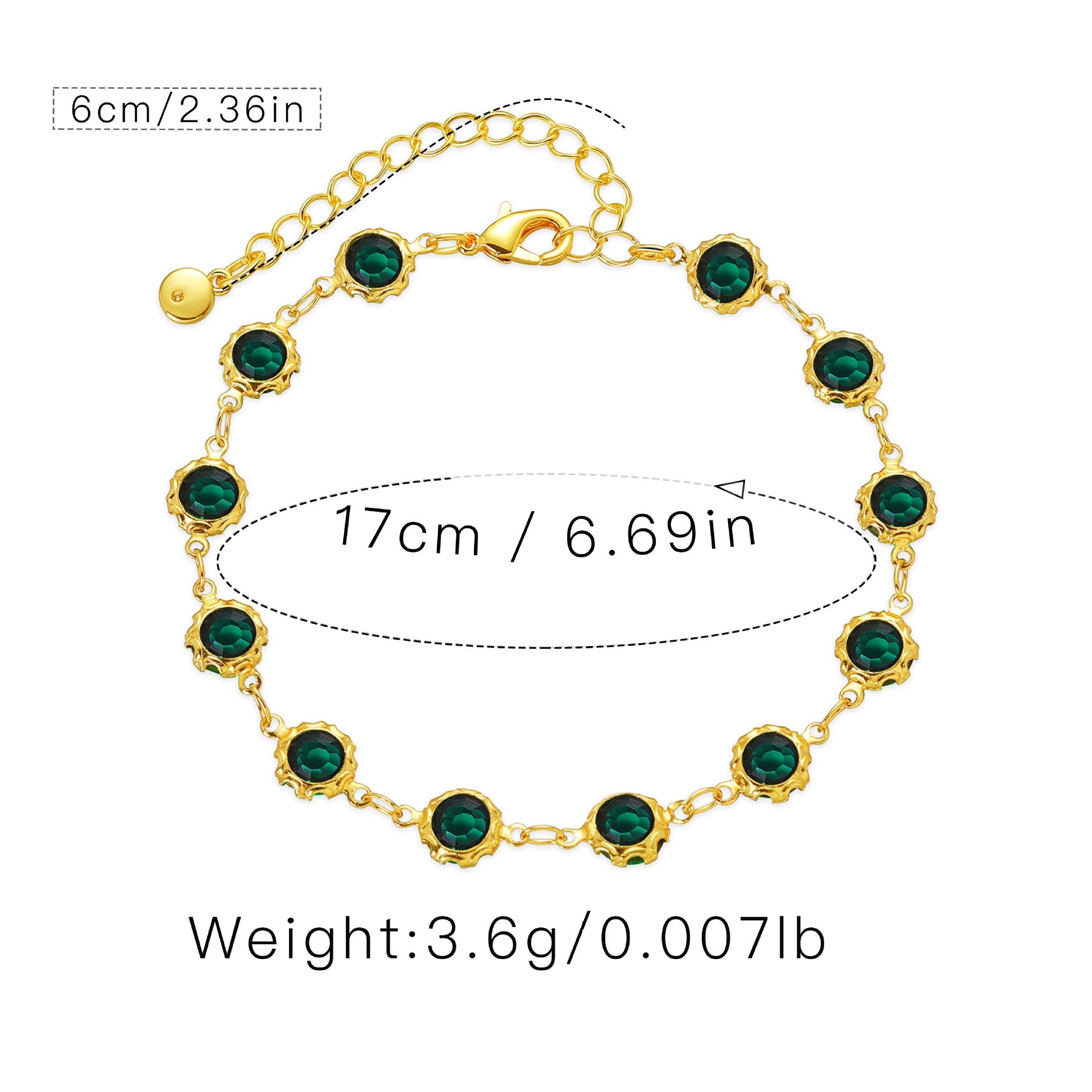 Retro-style Copper-plated 18K Gold French Bracelet