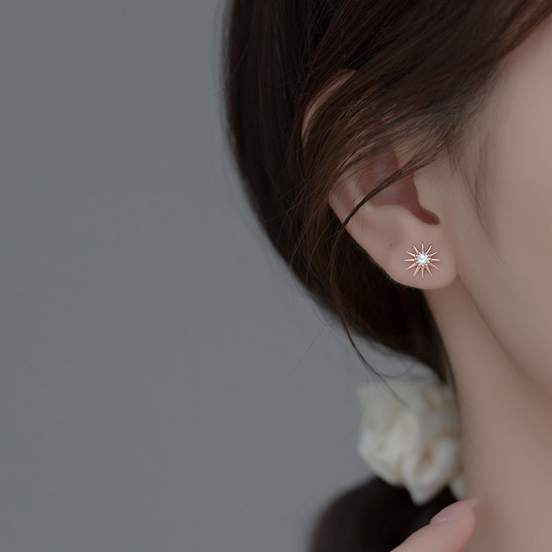 Sun Moon Star Stud Earrings For Women