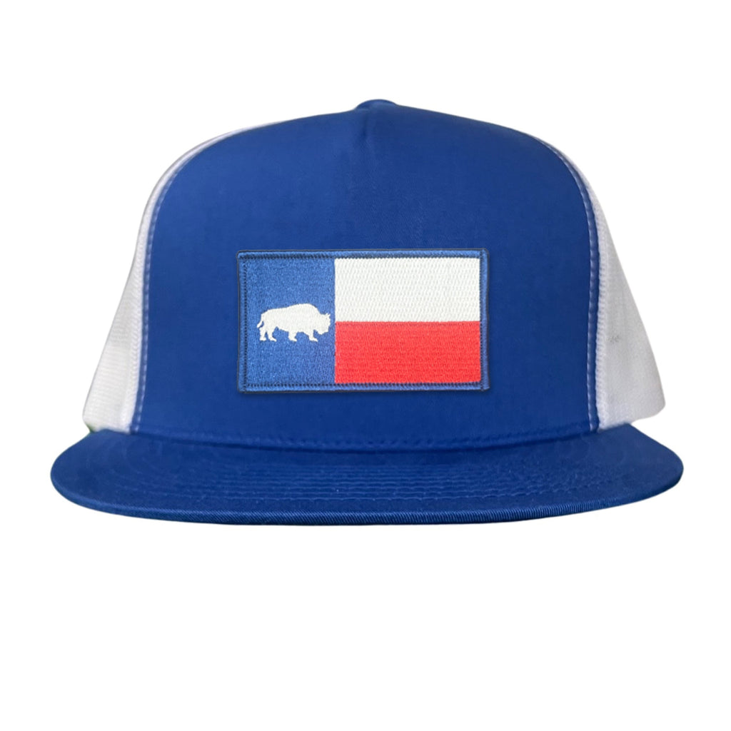Bison Texas Flag Snapback Hat - Patriotic Regional Pride Trucker